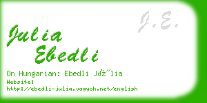 julia ebedli business card